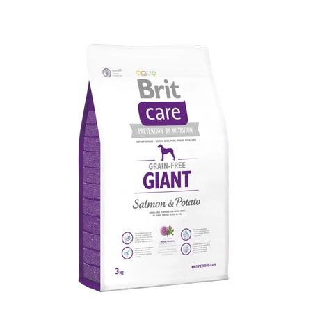 Brit Care Grain - Free Giant Salmon & Potato 3kg - sucha bezzbożowa karma dla dorosłych psów łosoś ziemniak 3kg