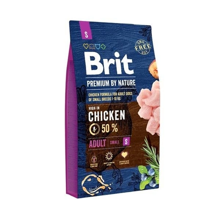 Brit Premium By Nature Adult Small Chicken 8 kg - sucha karma dla dorosłych psów rasy małej z kurczakiem 8kg