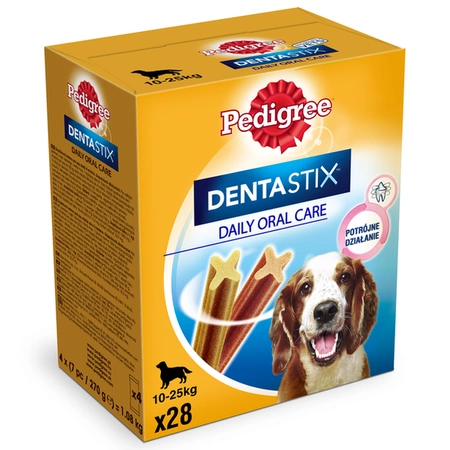 PEDIGREE DentaStix (średnie rasy) przysmak dentystyczny dla psów 28 szt
