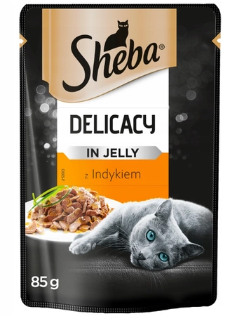 Sheba Delicacy in Jelly mit Truthahn 85 g - mokra karma dla kotów z indykiem 85g