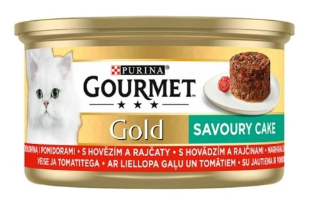 Gourmet Gold z Wołowiną i Pomidorami 85 g - mokra karma dla kotów z wołowiną i pomidorami 85g