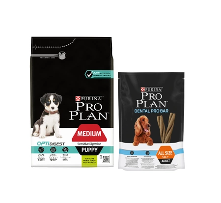 Purina Pro Plan Optidigest Medium 3 kg + przysmak -  sucha karma dla psów rasy średniej z przysmakiem 3kg