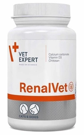 VETEXPERT RenalVet 60 kapsułek - preparat dla psów i kotów z objawami przewlekłej niewydolności nerek