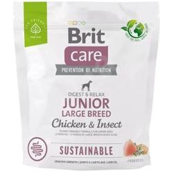 Brit care dog sustainable junior large breed chicken insect, 1kg - sucha karma dla młodych psów, ras dużych, 1kg