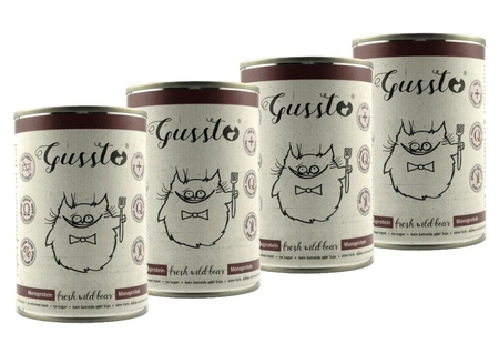Gussto Fresh karma dla kotów świeży dzik 4x400g