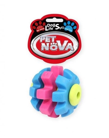 Pet Nova DOG LIFE STYLE Piłka superdental 7cm, kolorowa, aromat wołowiny