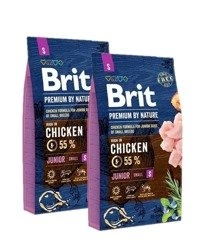 Brit Premium By Nature Junior Small Chicken 2x 8 kg - sucha karma dla młodych psów rasy małej z kurczakiem 2x8kg