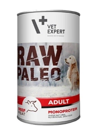 Vet Expert Raw Paleo Dog Adult Beef 400 g - karma mokra dla psa wołowina 400g