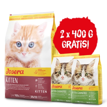 Josera Kitten - sucha karma dla kociąt 10kg + Josera Kitten grainfree 2 x 400g GRATIS