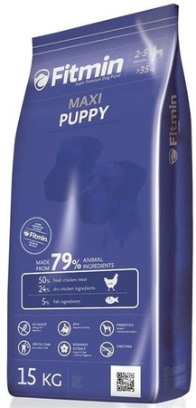 Fitmin Dog Maxi Puppy 15 kg - sucha karma dla szczeniąt i młodych psów ras dużych 15kg