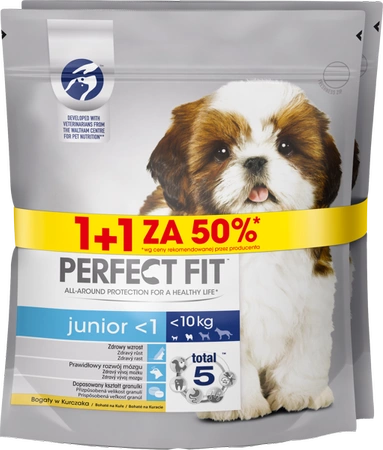 Perfect Fit Junior Bogaty w Kurczaka XS/S 825 g 2 szt. 1+50%