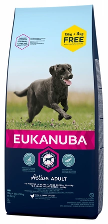 Eukanuba Dog Dry Base Adult Large Breeds Chicken Bag 18kg