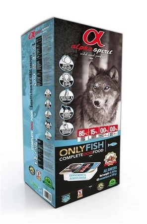Alpha Spirit Wild And Perfect Complete Dog Food Only Fish 9,5kg - pełnowartościowa sucha karma dla dorosłych psów wszystkich ras tylko ryba 9,5kg