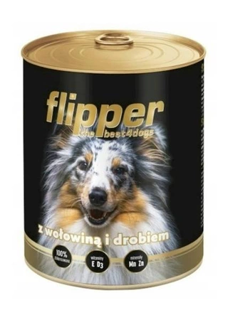 Dolina noteci flipper wołowina z drobiem 400g - mokra karma dla dorosłych psów, 400 g