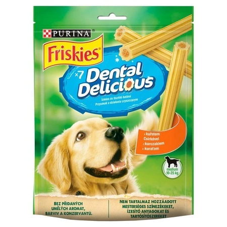 Purina Friskies Dental Delicious Medium & Large 200 g - przysmak dla psów rasy dużej i średniej do czyszczenia zębów 200g