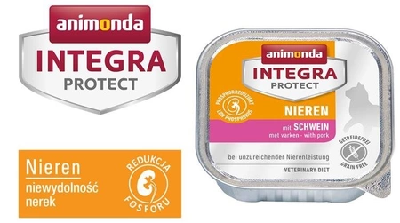 Animonda Integra Protect Nieren mit Schwein 100 g - mokra karma dla kotów z niewydolnością nerek z wieprzowiną 100g