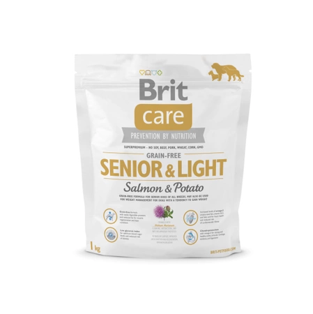 Brit Care Grain - Free Senior Salmon & Potato 1 kg - sucha bezzbożowa karma dla starszych psów łosoś ziemniak 1kg