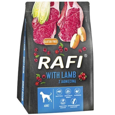 Rafi z jagnięciną, 3 kg - sucha karma dla psów dorosłych, 3 kg