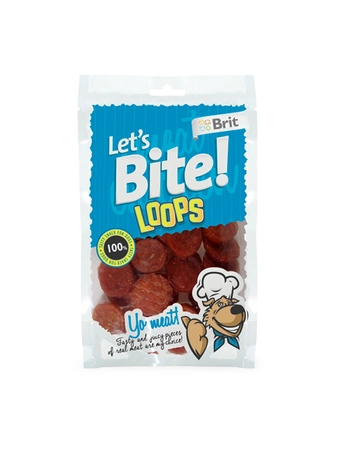 Brit Let's Bite Loops 80 g - przekąska mięsna dla psów 80g