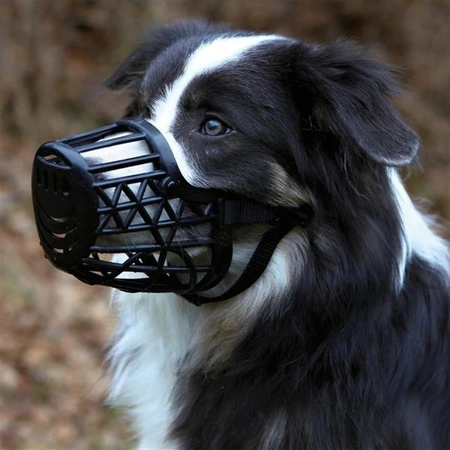 Trixie kaganiec plastikowy dla psa czarny rozmiar xl 1 szt.