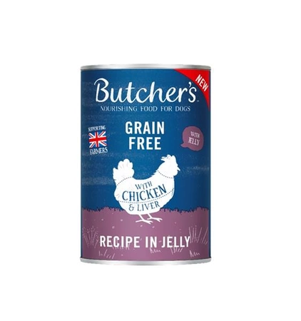 Butcher's Original Recipe in Jelly,kawałki z kurczakiem w galaretce, 400g - mokra karma dla psa,400g