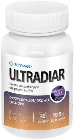 Eurowet Ultradiar zaburzenia żołądkowo - jelitowe 30 tabletek