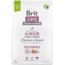 Brit care dog sustainable junior large breed chicken insect, 3kg - sucha karma dla młodych psów, ras dużych, 3kg