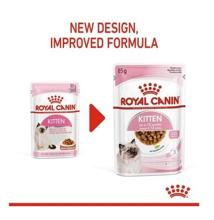 Royal Canin Kitten Instinctive w Sosie 85 g - mokra karma dla kociąt o wrażliwej skórze i sierści w sosie 85g