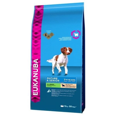 Eukanuba Dog Dry Base Senior All Breeds Lamb & Rice 12 kg - sucha karma dla psa 12kg