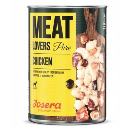 Josera Meat Lovers Pure Kurczak 800g - mokra karma dla dorosłych psów, 800 g