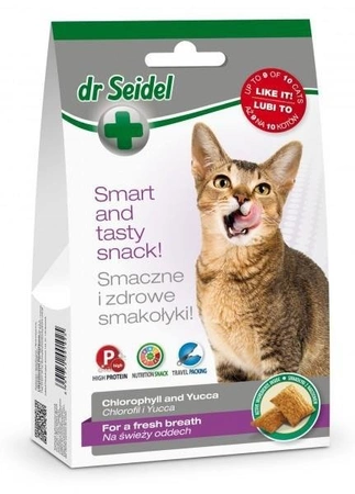Dermapharm Dr Seidel Smart and Tasty Snack For a Fresh Breath 50 g - przysmak dla kotów na świeży oddech 50g