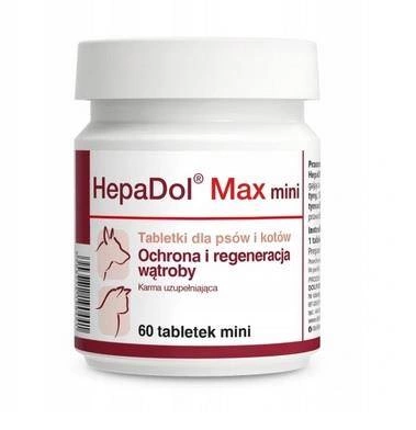 DOLFOS  HEPADOL max 60 tabl mini - ochrona i regeneracja wątroby tabletki dla psa i kota 60 tabl.