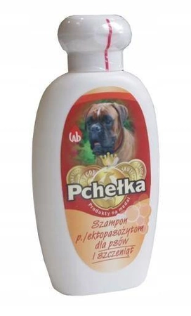 PCHEŁKA Szampon p/ekto, 180 ml - szampon przeciwko ektopasożytom dla psów i szczeniąt w wieku powyżej 3 miesięcy, 180 ml