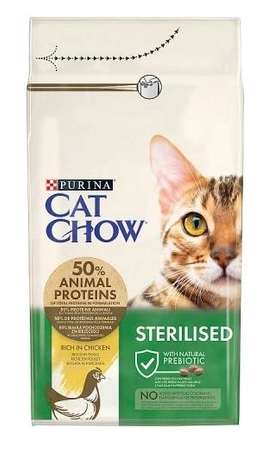 Purina Cat Chow Sterilised Rich in Chicken 1.5 kg - sucha karma dla kotów po sterylizacji z kurczakiem 1.5kg
