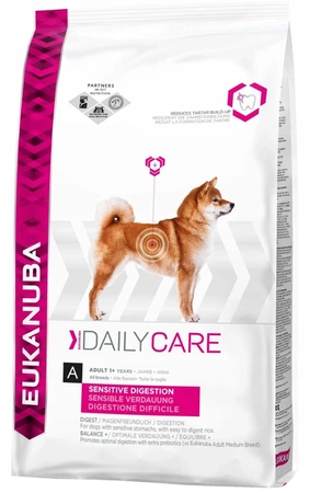Eukanuba Dog Dry Daily Care Adult Sensitive Digestion All Breeds Chicken 12.5 kg - sucha karma dla psów z kurczakiem 12.5kg