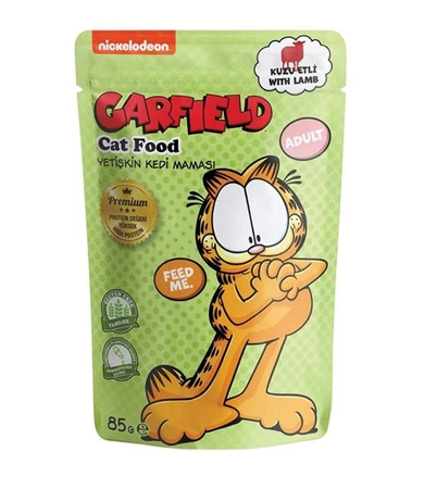 Garfield, saszetka dla dorosłych kotów z jagnięciną, 85g - mokra karma dla kotów dorosłych, 85 g
