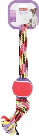 ZOLUX Zabawka ze sznura z piłką tenisową, uchwyt 40 cm