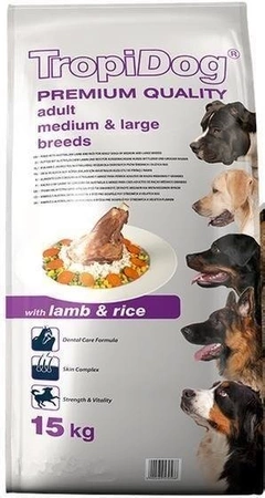 Tropidog Premium Adult M&L Lamb&Rice 15 kg 57058