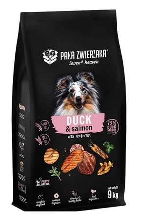 Paka Zwierzaka, Seventh Heaven, Duck & salmon Puppy 9 kg (kaczka i łosoś) - sucha karma dla szczeniąt, 9 kg