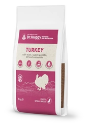 Dr.Huggy supreme dog nutrition indyk z kaczką i batatami - bezzbożowa sucha karma dla szczeniąt, ras małych 6kg