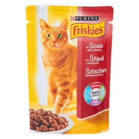 Purina Friskies Karma dla kotów z wołowiną w sosie 100 g