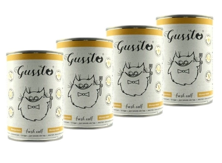 Gussto Fresh karma dla kotów świeża cielęcina 4x400g