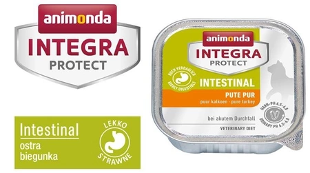 Animonda Integra Protect Intestinal Pute Pur 100 g - mokra karma dla kotów z ostrą niewydolnością przewodu pokarmowego z indykiem 100g