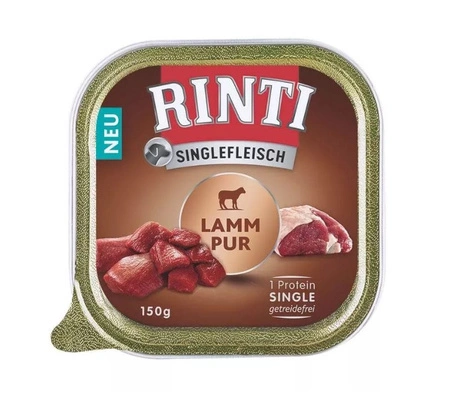 RINTI Singlefleisch Lamb z jagnięciną, 150 g - mokra karma dla dorosłych psów, 150 g