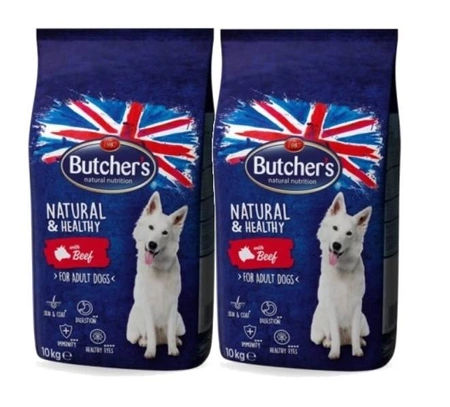 Butcher's Natural&Healthy Dog Dry z Wołowiną 2x 10 kg - sucha karma dla psów z wołowiną 2x10kg
