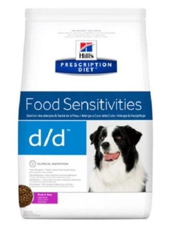 HILL'S Prescription Diet Canine d/d Food Sensitivities Duck & Rice, 4 kg  - karma dla psów z wrażliwym układem pokarmowym, 4 kg
