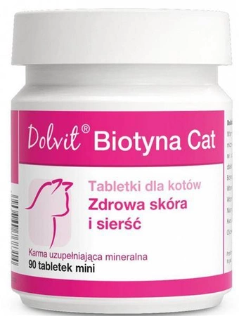 Dolfos Dolvit Biotyna Cat 90 tab. - suplement diety dla kota 90 tabl.
