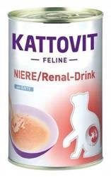 KATTOVIT Cat Diet Drinks Niere/Renal Drink z kaczką 135 ml - Mokra karma dla kotów z zaburzeniami czynności nerek 135ml
