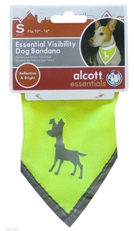 Alcott żółta bandana odblaskowa dla psów ras średnich rozmiar M