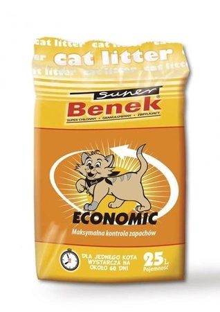 Certech Super Benek Economic 25 l - zbrylający żwirek dla kotów 25l